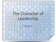 The Character of Leadership