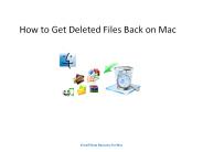 How to Get Deleted Files Back on Mac