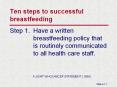 Ten steps to successful breastfeeding PowerPoint PPT Presentation