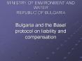 MINISTRY OF ENVIRONMENT AND WATER REPUBLIC OF BULGARIA PowerPoint PPT Presentation