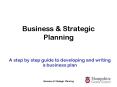 A step by step guide to developing and writing a business plan PowerPoint PPT Presentation