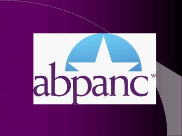 ABPANC COACHING THE COACHES: LEADERSHIP AND MENTORING