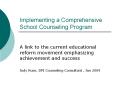 Implementing a Comprehensive School Counseling Program PowerPoint PPT Presentation