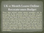 12 Month Loans