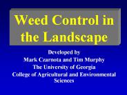 Weed Control in the Landscape