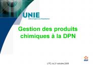 Gestion des produits chimiques 