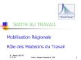 SANTE AU TRAVAIL PowerPoint PPT Presentation