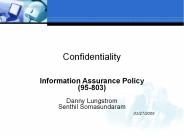 Confidentiality