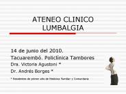ATENEO CLINICO LUMBALGIA