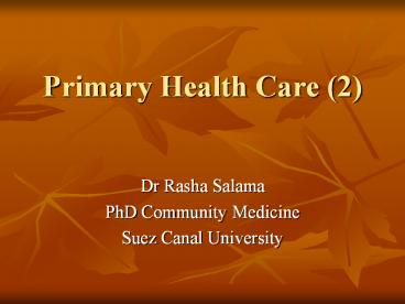 Primary Health Care (2)