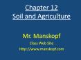 Chapter 12 Soil and Agriculture PowerPoint PPT Presentation