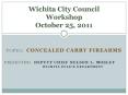 TOPIC: CONCEALED CARRY FIREARMS PowerPoint PPT Presentation