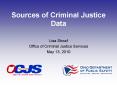 Sources of Criminal Justice Data PowerPoint PPT Presentation