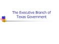 The Executive Branch of Texas Government PowerPoint PPT Presentation