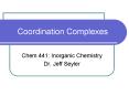 Coordination Complexes PowerPoint PPT Presentation