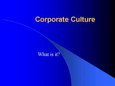 Corporate Culture