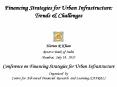 Financing Strategies for Urban Infrastructure: Trends PowerPoint PPT Presentation