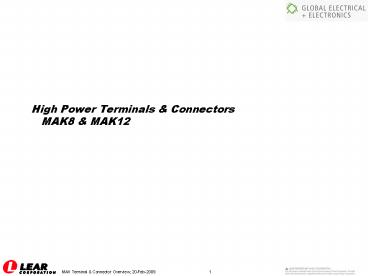 High Power Terminals