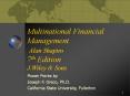 Multinational Financial Management Alan Shapiro 7th Edition J.Wiley PowerPoint PPT Presentation