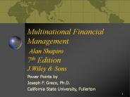 Multinational Financial Management Alan Shapiro 7th Edition J.Wiley
