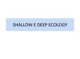 SHALLOW E DEEP ECOLOGY PowerPoint PPT Presentation