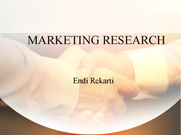 MARKETING RESEARCH