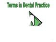 Terms in Dental Practice PowerPoint PPT Presentation