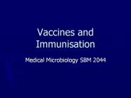 Vaccines and Immunisation