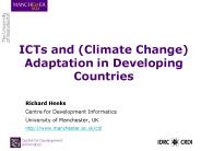 ICTs and (Climate Change) Adaptation in Developing Countries