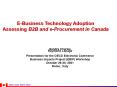 E-Business Technology Adoption  in Canadian Sectors PowerPoint PPT Presentation