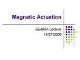 Magnetic Actuation PowerPoint PPT Presentation