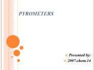 PYROMETERS