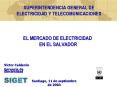 EL MERCADO DE ELECTRICIDAD EN EL SALVADOR PowerPoint PPT Presentation