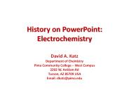 History on PowerPoint: Electrochemistry