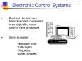 Electronic Control Systems PowerPoint PPT Presentation