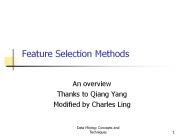 Feature Selection Methods