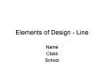 Elements of Design - Line PowerPoint PPT Presentation