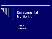 Environmental Monitoring