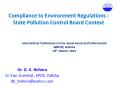 Compliance to Environment Regulations : State Pollution Control Board Context  PowerPoint PPT Presentation