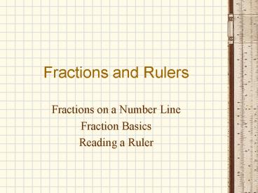 Fractions and Rulers
