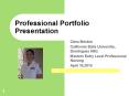 Professional Portfolio Presentation PowerPoint PPT Presentation