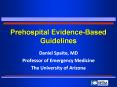 Prehospital Evidence-Based Guidelines PowerPoint PPT Presentation