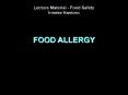 FOOD ALLERGY PowerPoint PPT Presentation