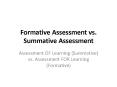 Formative Assessment vs. Summative Assessment PowerPoint PPT Presentation