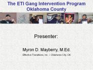 The ETI Gang Intervention Program Oklahoma County