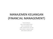 MANAJEMEN KEUANGAN (FINANCIAL MANAGEMENT)
