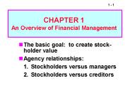 The basic goal: to create stock-holder value