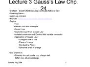 Lecture 3 Gauss