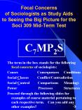 Focal Concerns of Sociologists as Study Aids to Seeing the Big Picture for the Soci 309 Mid-Term Test PowerPoint PPT Presentation
