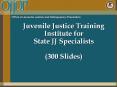 Juvenile Justice Training Institute for State JJ Specialists (300 Slides) PowerPoint PPT Presentation